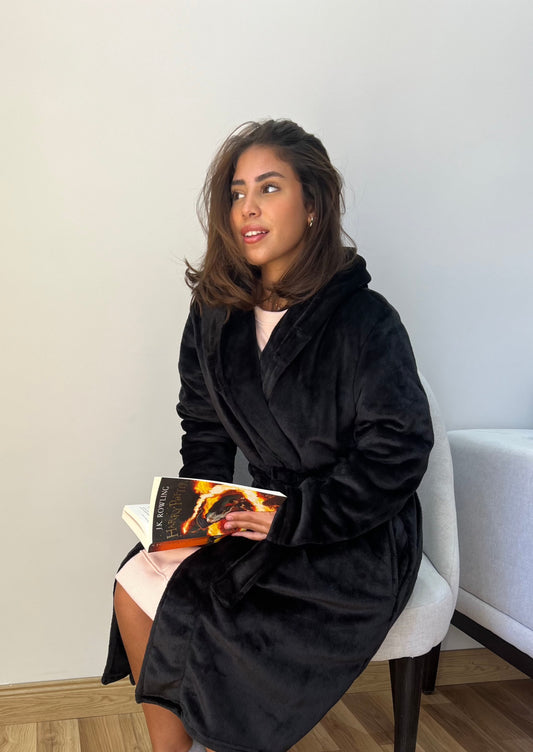 Black Cozy - Fur Robe