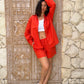 Shorts Linen Set Burnt Orange