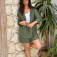 Shorts Linen Set Olive