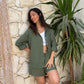 Shorts Linen Set Olive