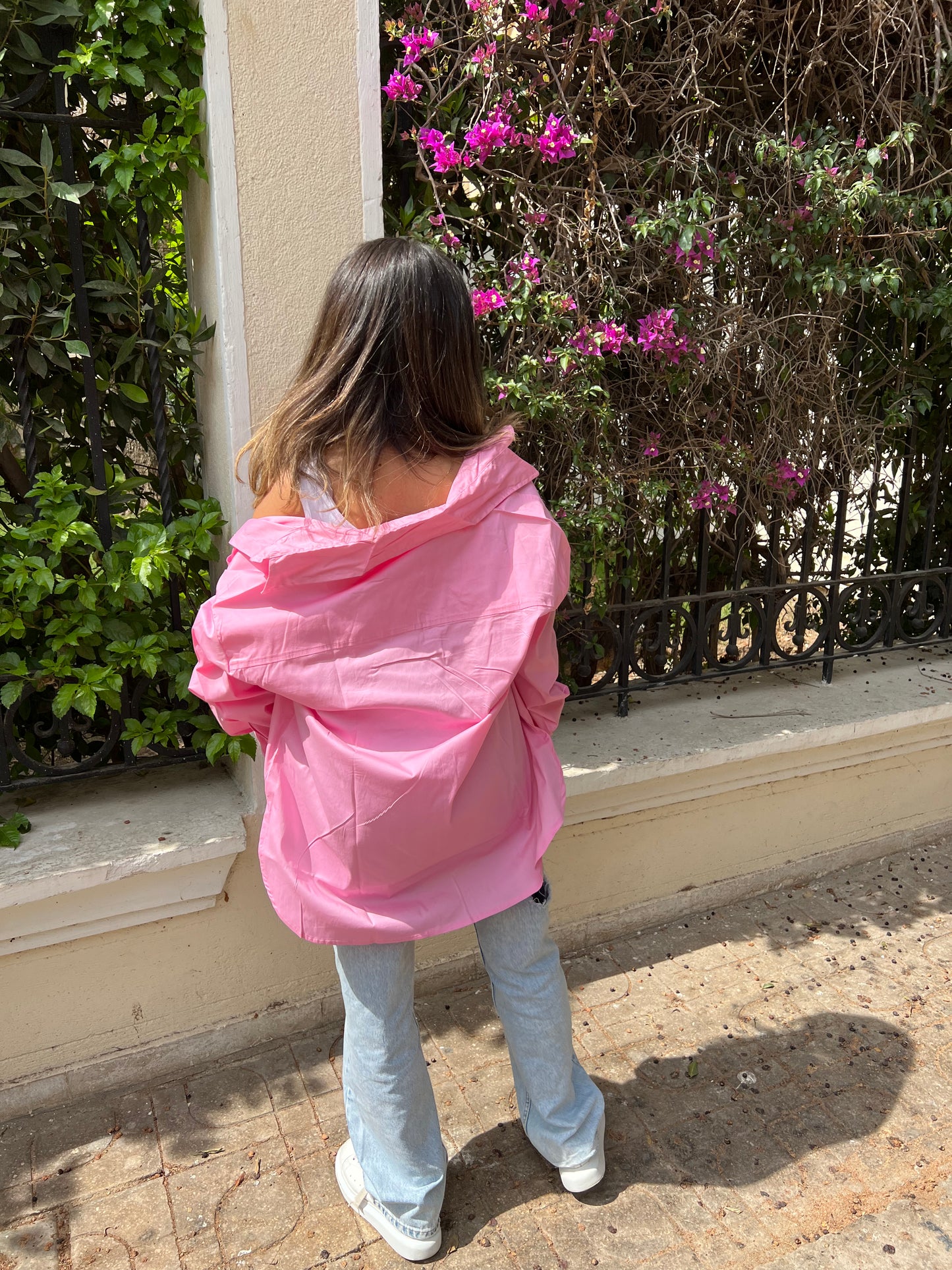 Light Pink Over Sized Poplin Shirt