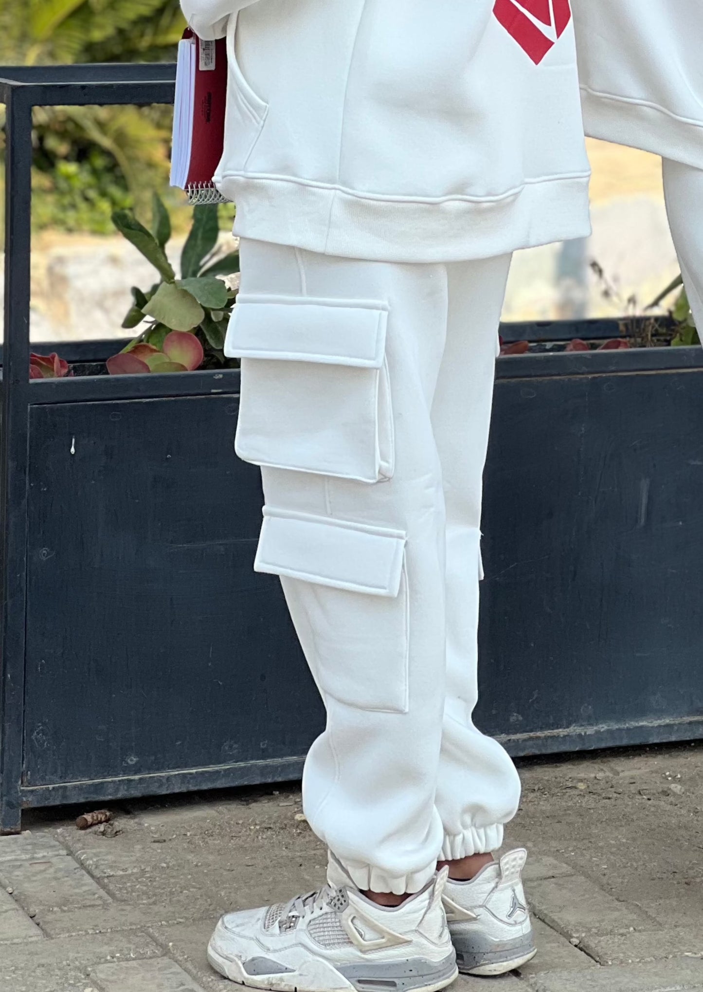 Cargo Sweat Pants Off White