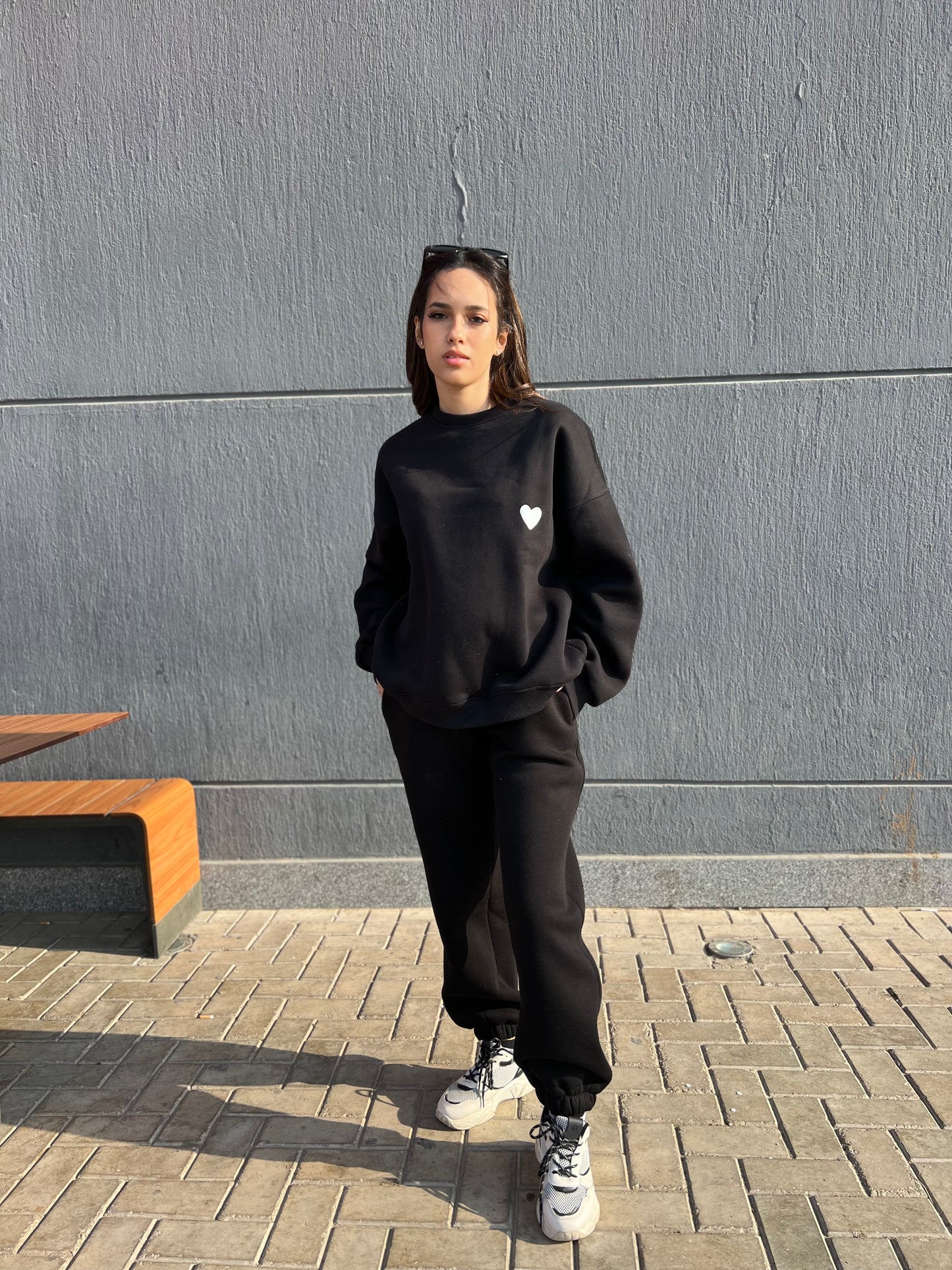 Self Love Club Oversized Crewneck Black