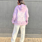 Printed Lavender Oversized Hoodie - Self Love Club