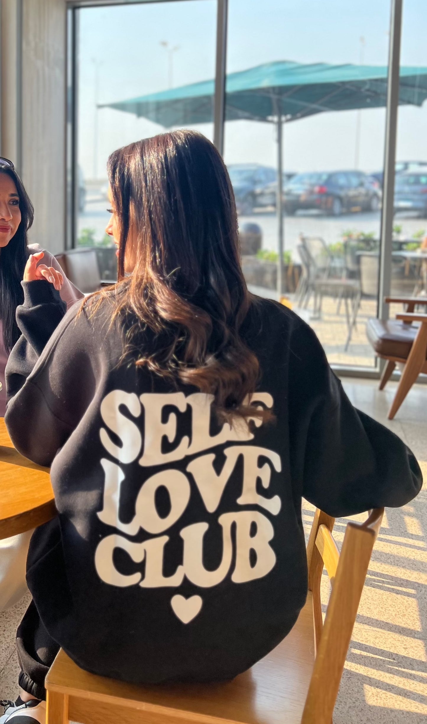 Self Love Club Oversized Crewneck Black