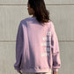 Printed Lavender Oversized Crewneck - Happy