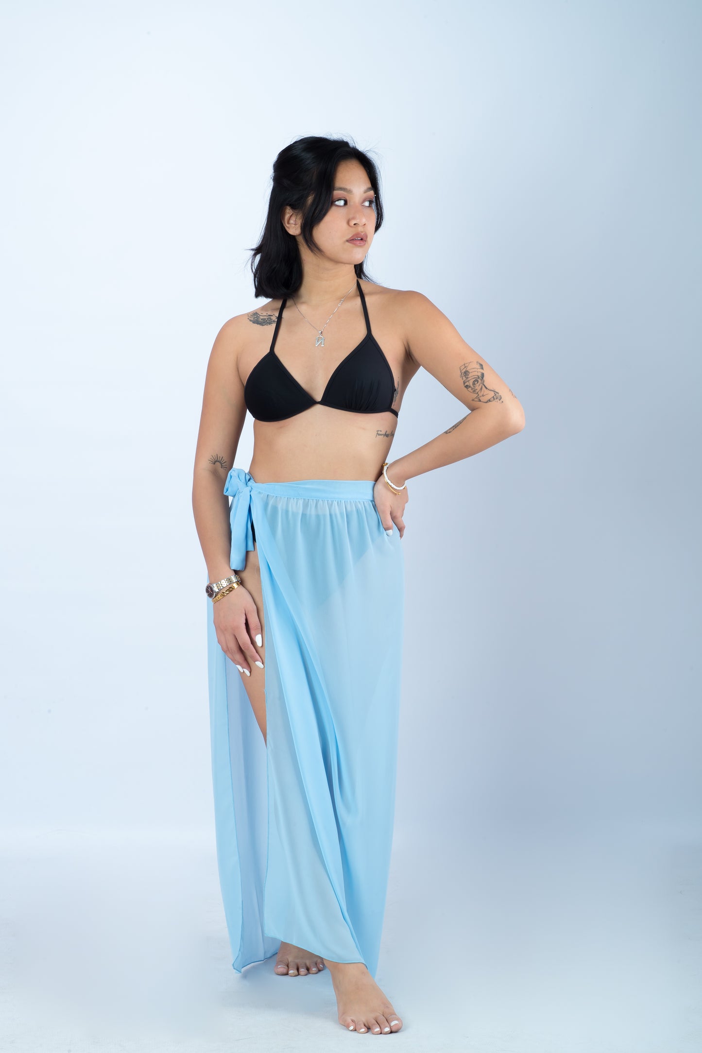 Tie Side Plain - Beach Skirt